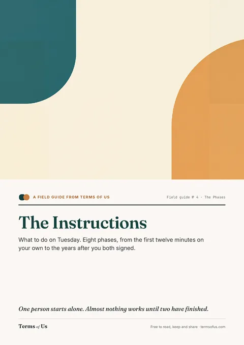 The cover of The Instructions, field guide № 4